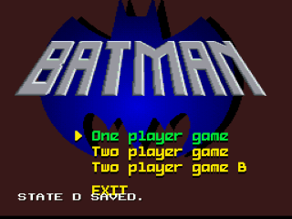 Batman Forever Limited Edition title screen for Super Nintendo